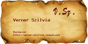 Verner Szilvia névjegykártya